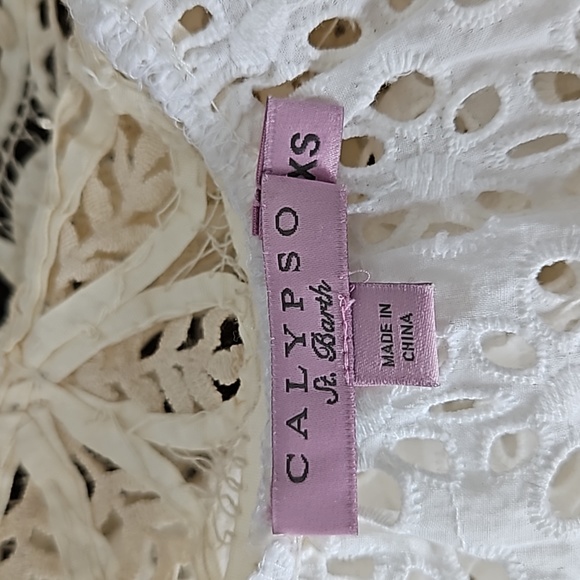 St. Barths Eyelet/Battenburg LaceTunic/Cover up - Picture 6 of 7